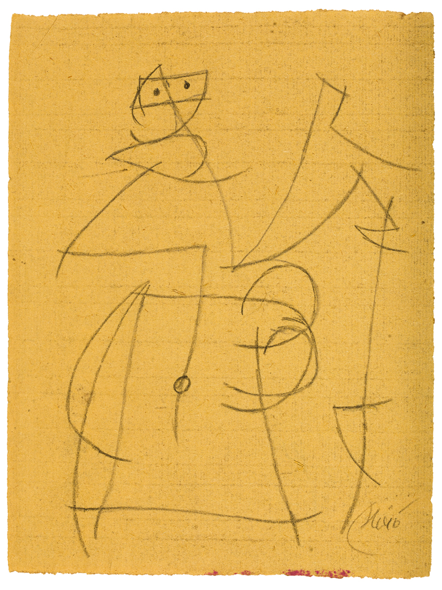 Joan Miró. Sans titre 16/I/1978 Grafito sobre papel japonés, 25 x 19 cm. MI015