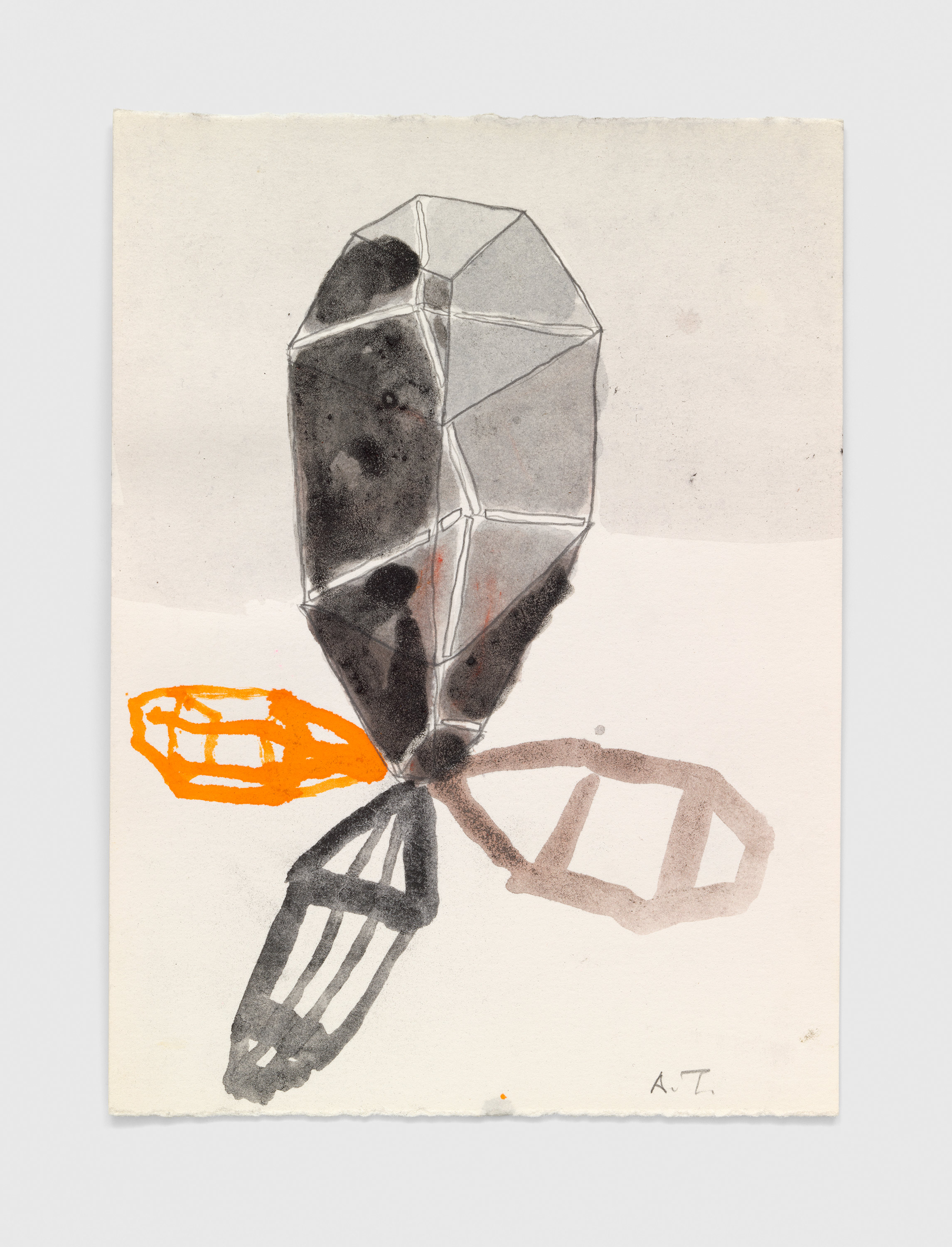 [Sin título], 1986 / 1988. Lápiz, acuarela, tinta de color y mate con pigmento seco sobre papel, 24.6 x 17.9 cm. TA029